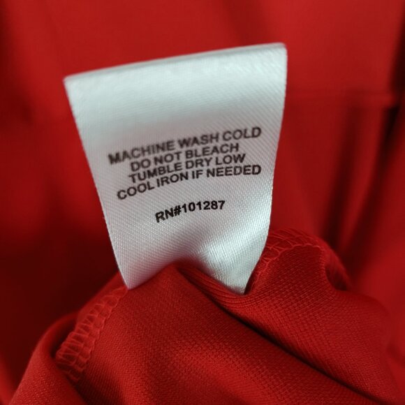 Alexia Admor Maven Sheath Dress Red 3/4 Sleeve Asymmetrical Cutout Neck Size 10 - Picture 9 of 9